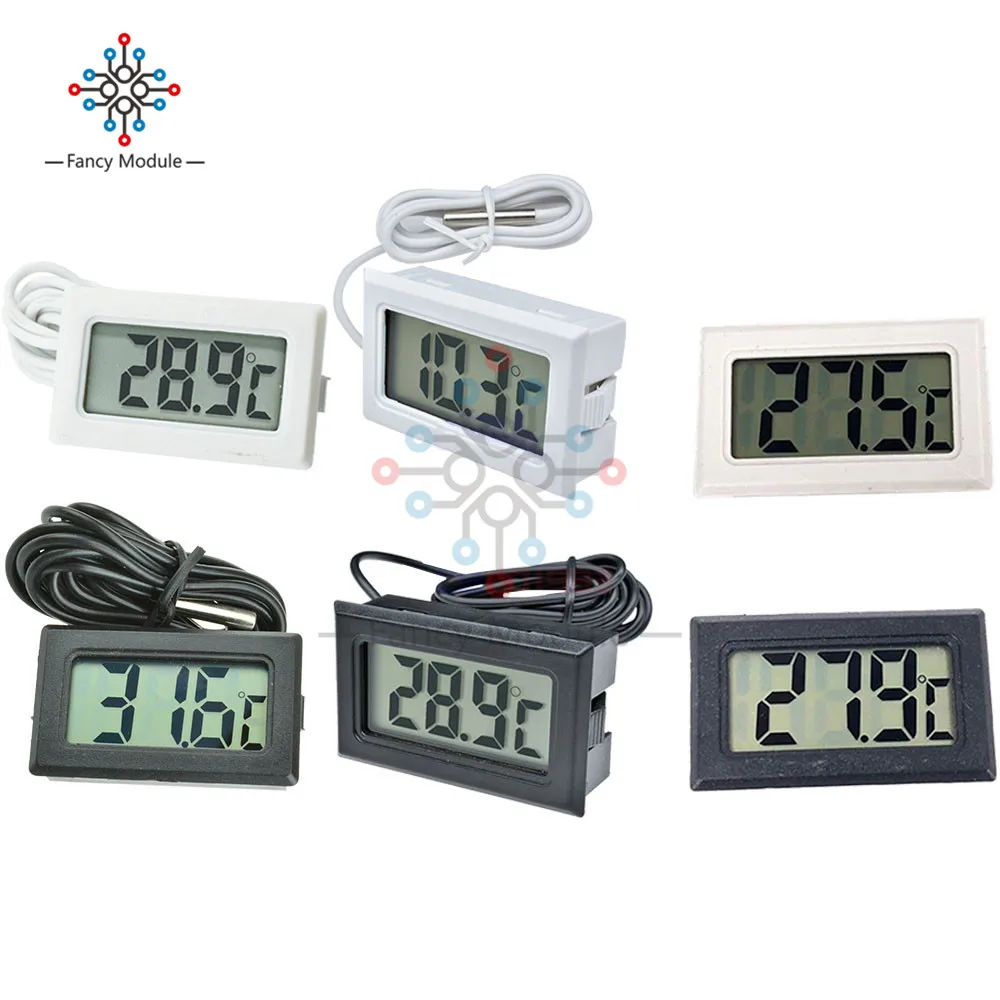 Diymore Мини ЖК-цифровой термометр для морозильной камеры температура-50~ 110℃ Холодильник термометр Крытый Открытый зонд 1 м 2 м