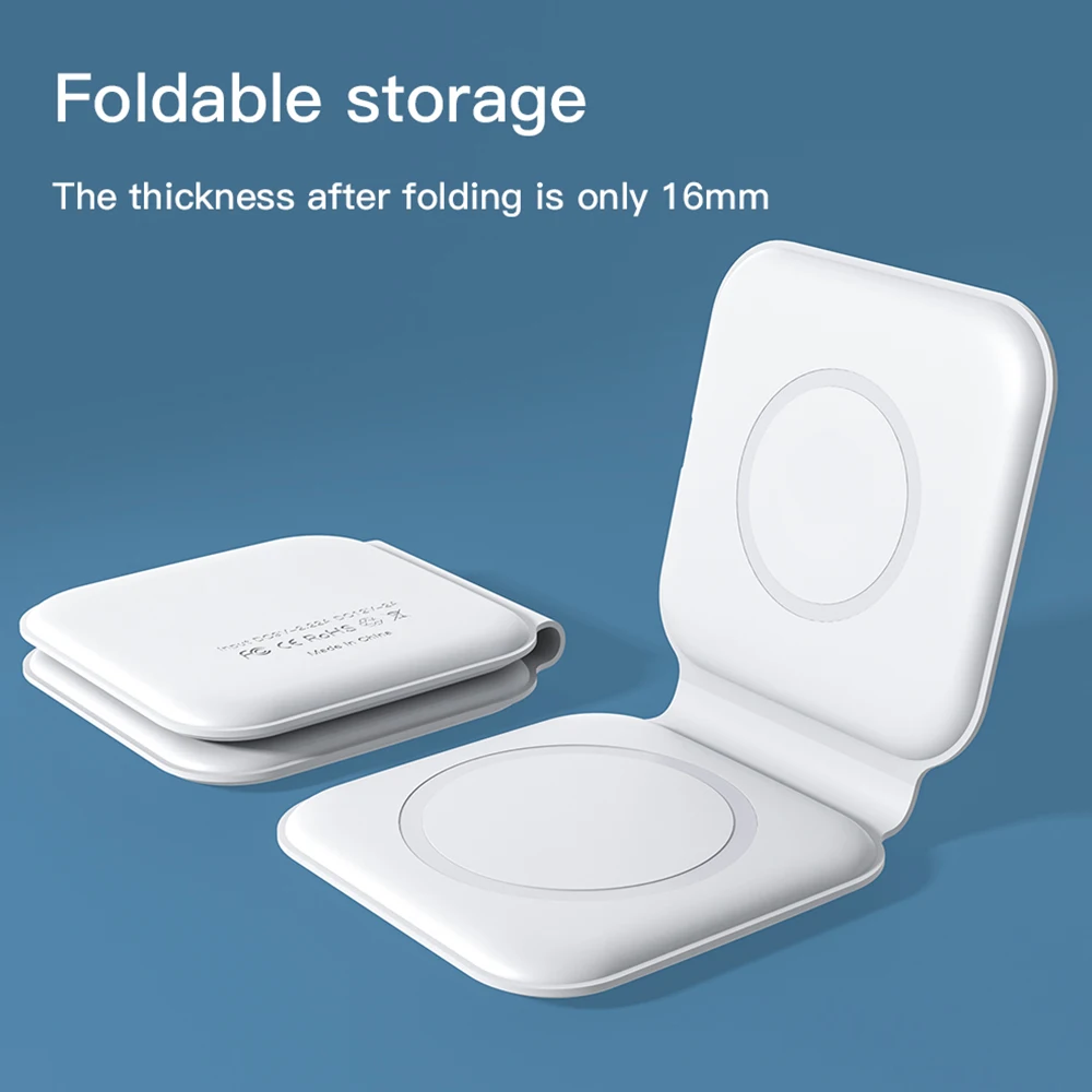 folding magnetic wireless charger for magsafe iphone 12 13 mini pro max fast wireless charging for airpods apple watch samsung free global shipping