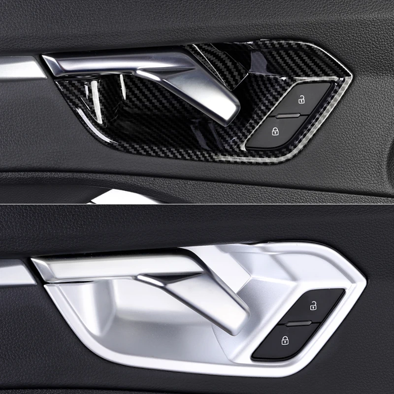 

4pcs For Audi Q3 F3 2019-Present Car Styling Internal Door Handle Bowl Sequin Sticker Inner Door Interior Frame Sequin Accessory