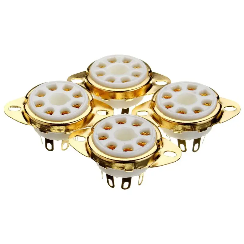 

New 4PC 8 Pin Ceramic Socket Tube Top Vacuum Octal Value For KT88 EL34 6V6 6650 274B
