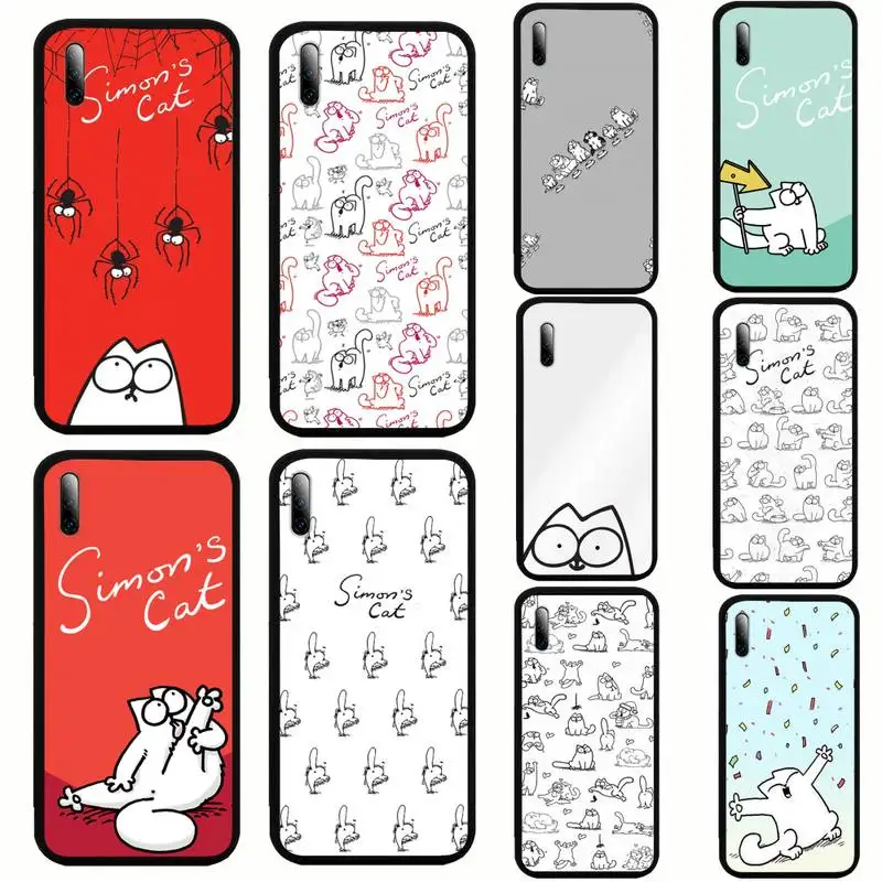

S-Simon's cat Phone Case For samsung Galaxy J6 J7 J8 prime note 8 9 10 20 lite plus pro ultra Cover