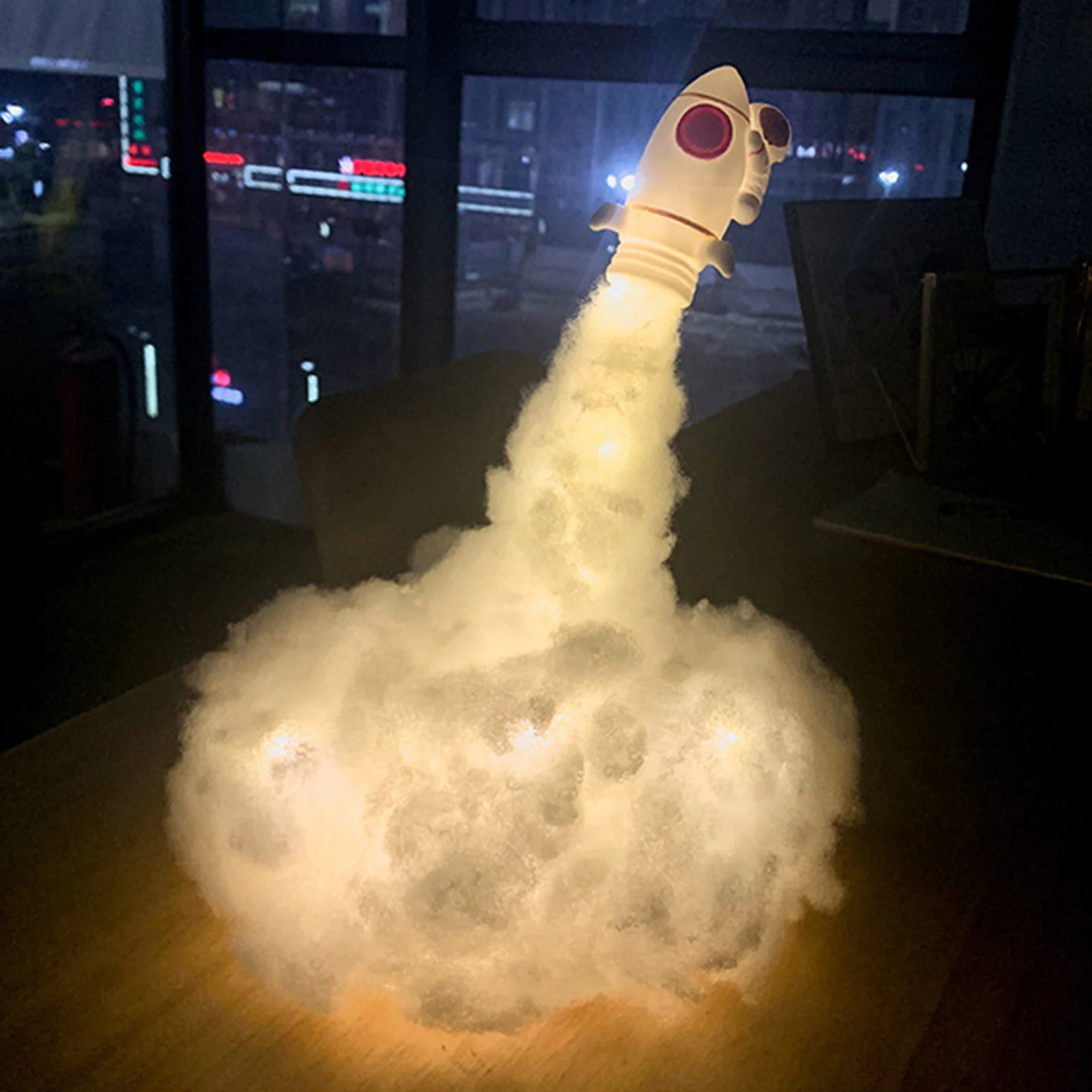 

3D Rocket Model Night Light Special Exquisite Table Lamp Creative Rechargeable Night Light For Home Decoraiton