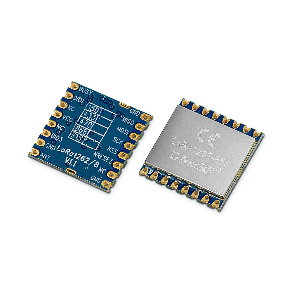 G NiceRF 10 шт. CE 868 МГц LoRa1262 SX1262 LoRa радиочастотный модуль 22dBm 160 МВт SPI 1.5ppm TCXO|Запасные