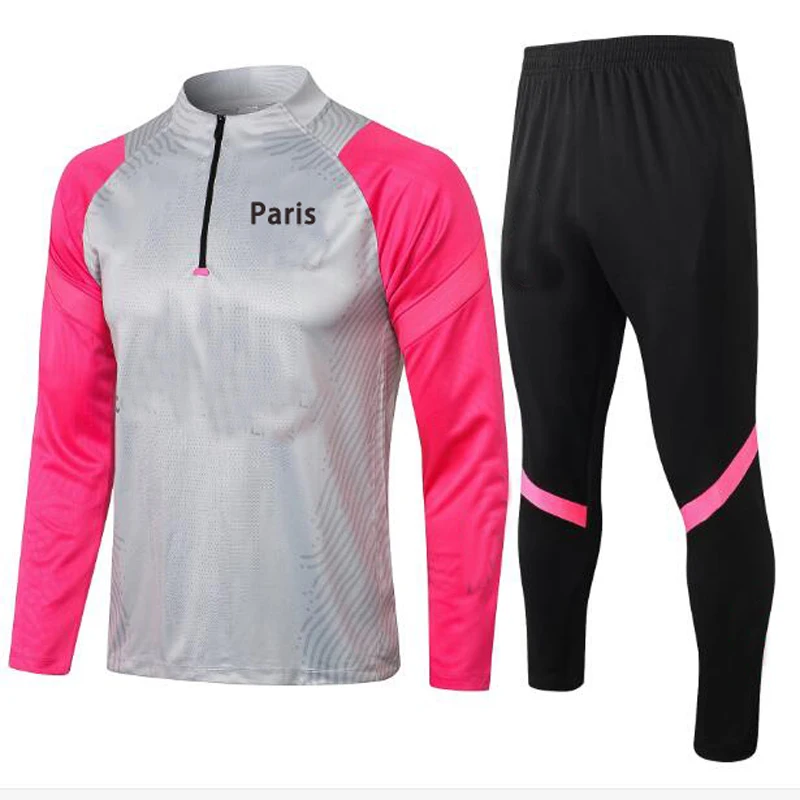 

Training Suit 2020 2021 Men Suit Football Two Piece Training Suit With Long Sleeves Wear Barsenales Custom Football Kit
