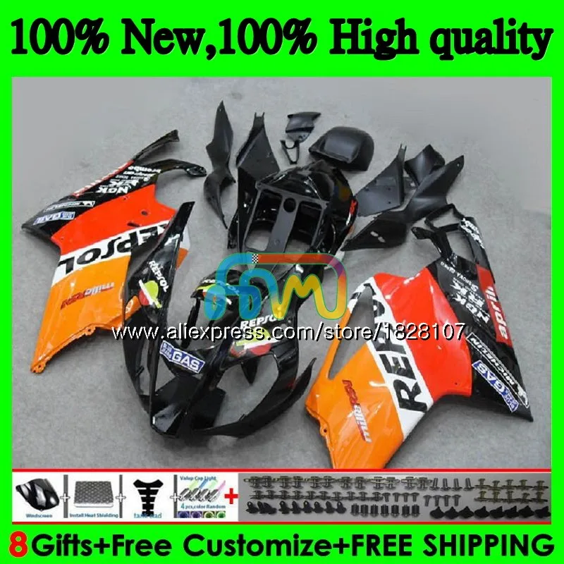 

RSV1000R For Aprilia RSV1000 R Mille 03 04 05 06 55BS.15 RSV1000RR RSV 1000 R Repsol orange RR 1000R 2003 2004 2005 2006 Fairing