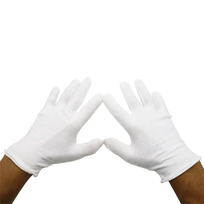 12 пар мягких хлопковых перчаток белые хлопковые перчатки вкладыши увлажняющие