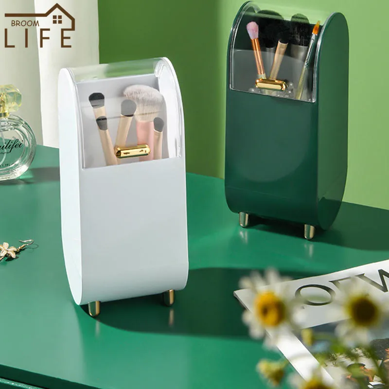 

Прозрачный акриловый Органайзер для косметики, настольный контейнер для хранения мелких вещей и организации в спальне