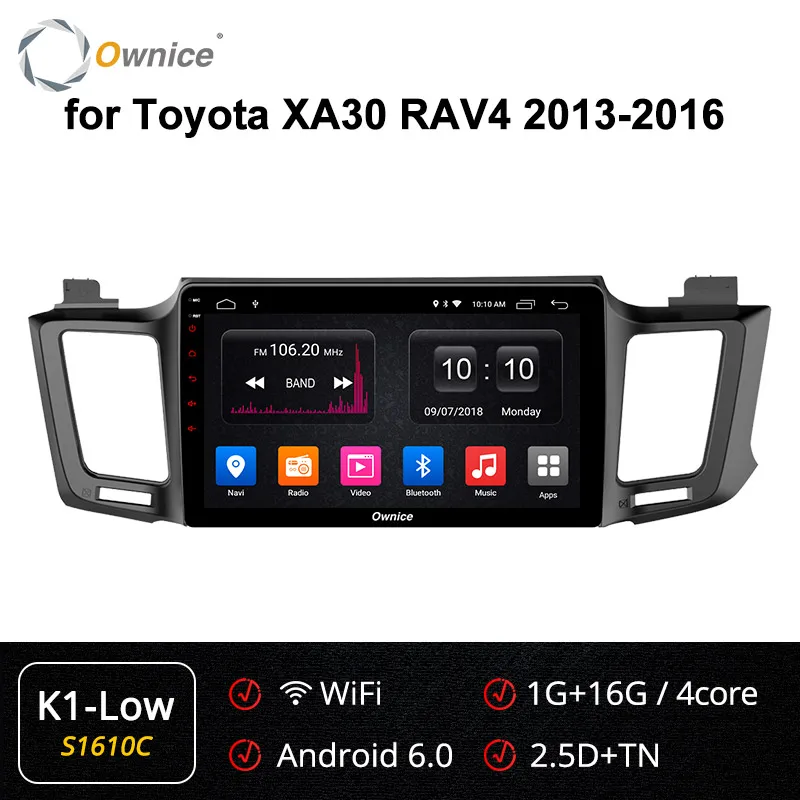 S1610 K1-Low Ownice k3 k5 k6 Android 9,0 Восьмиядерный для Toyota RAV4 2013- автомобильный dvd-плеер навигация gps радио 4G LTE DSP 360 панорама - Цвет: S1610 K1-Low
