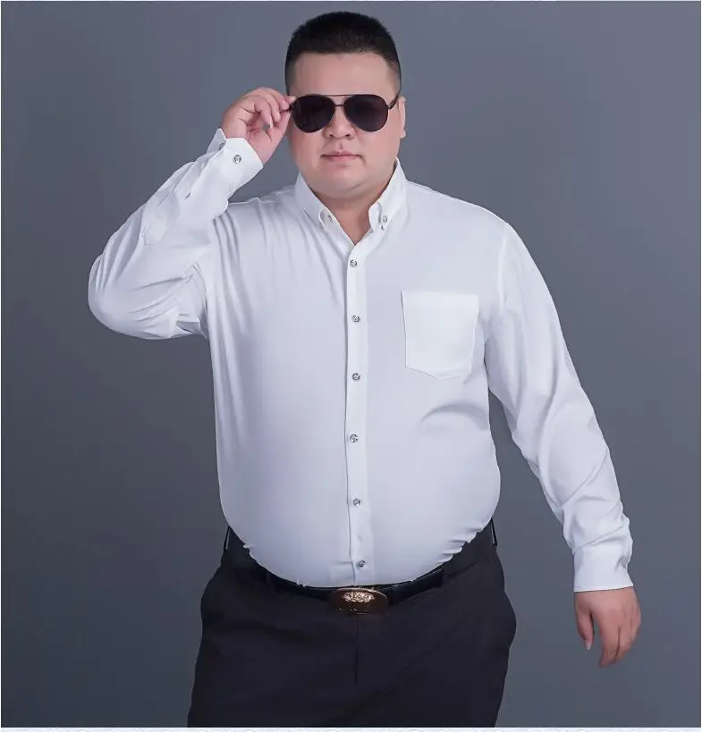 FAISIENS 5XL 8XL 10XL 12XL 14XL большой размер Мужская рубашка с длинными рукавами фиолетовая черная синяя деловая официальная Мужская офисная рубашка