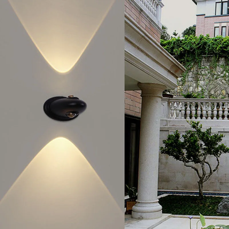 

LED outdoor wall lamp waterproof courtyard aisle simple photo balcony exterior wall double head outdoor wall lamp