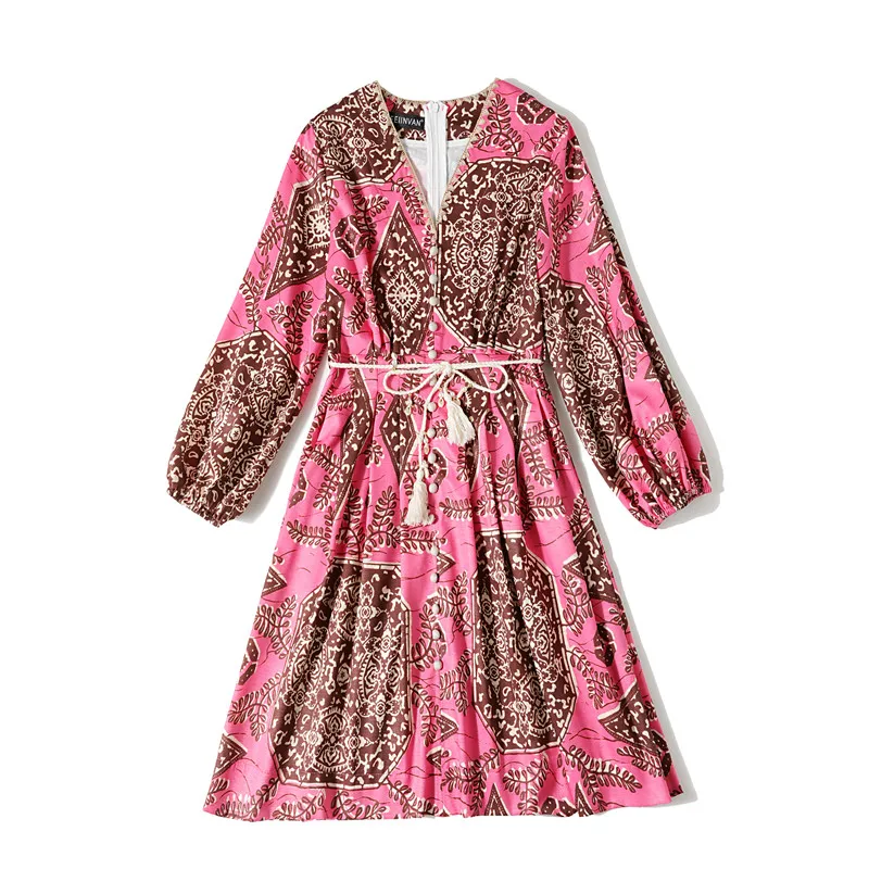

Women Spring Designer Elegant Floral Print Dress Female Sexy Cocktail Party Robe Ladies Vinatge Mini Dresses Vestidos