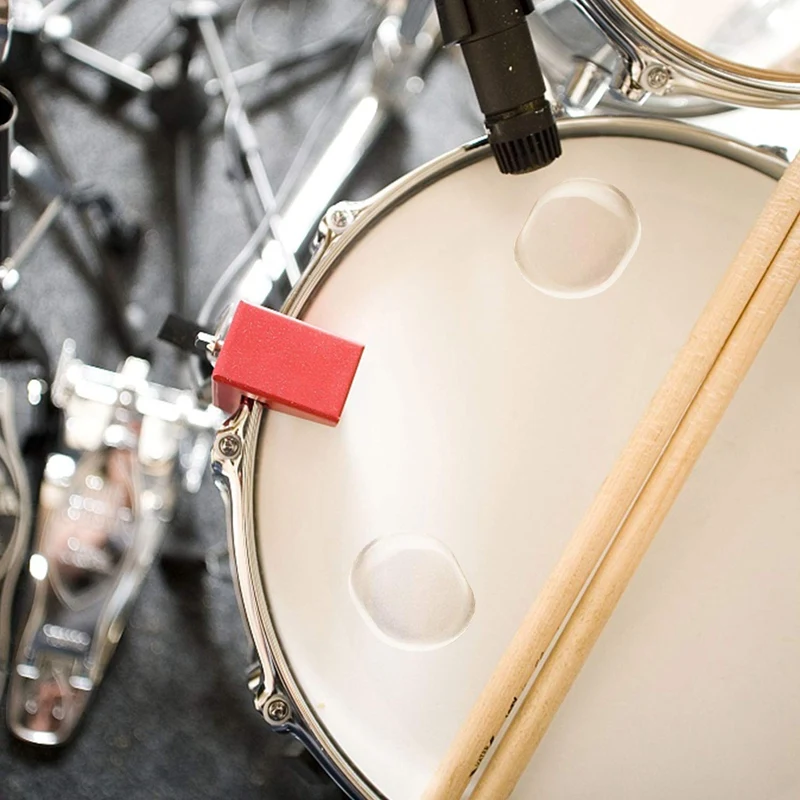 

18 Pieces Drum Damper Gel Pads Silicone Drums Silencer For Drums Tone Control-Clear
