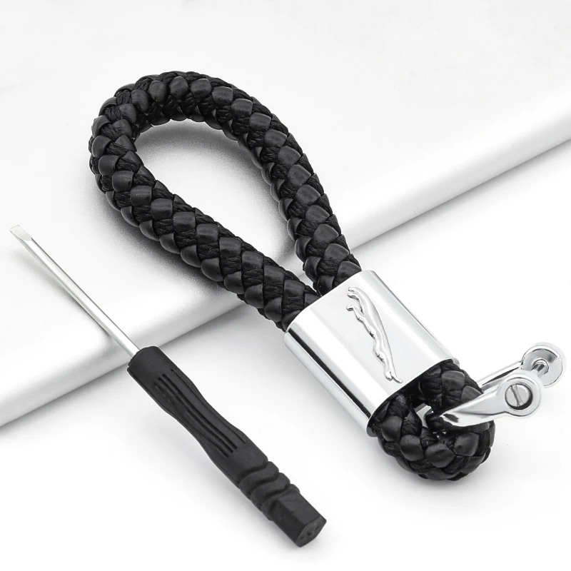

for Jaguar- XE XK XEL XFL E-PACE F-PACE I-PACE F-TYPE C-X16 Car accessories business keychain high quality braided rope pendant
