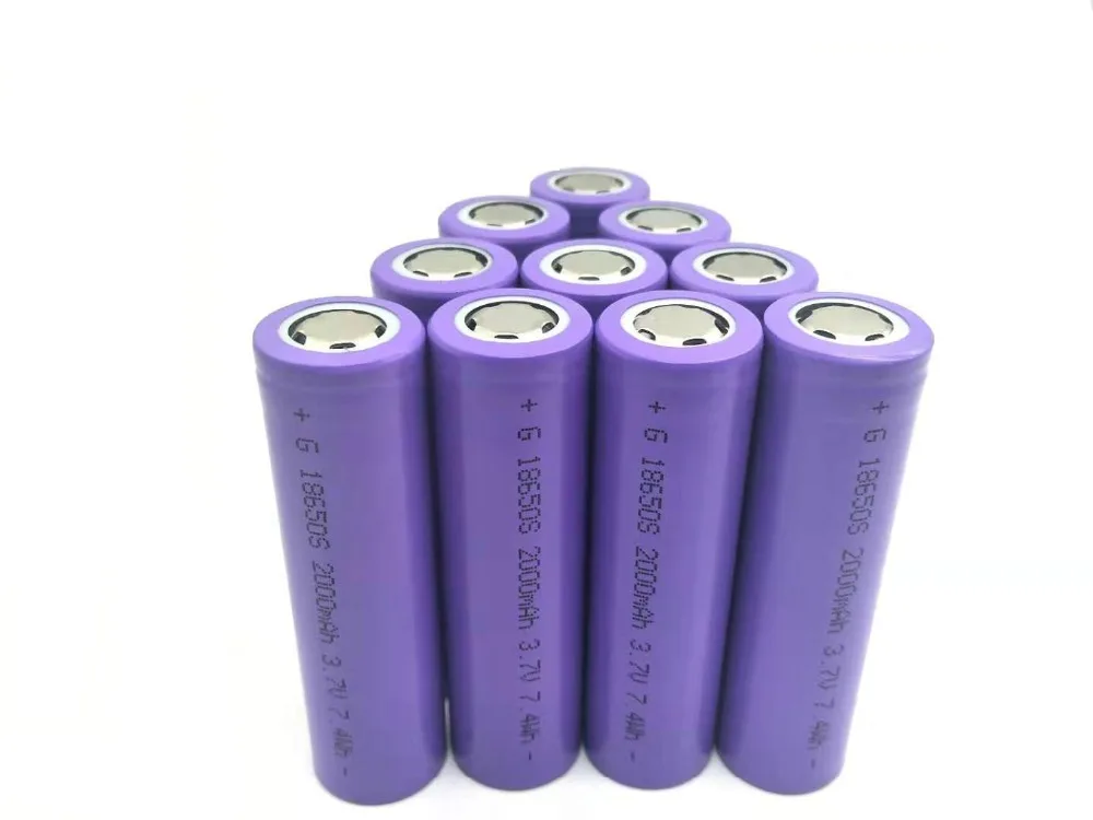 2 шт/партия 18650 аккумуляторные батареи 2000 mah 3,7 V литий-ионная фактическая емкость 2000 mah для power bank фонарик vtc5 batt