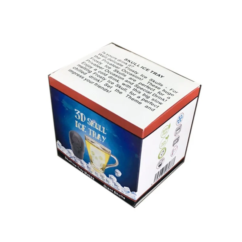 Один большой силиконовые аксессуары в форме черепа льда 3D Скелет куб лоток