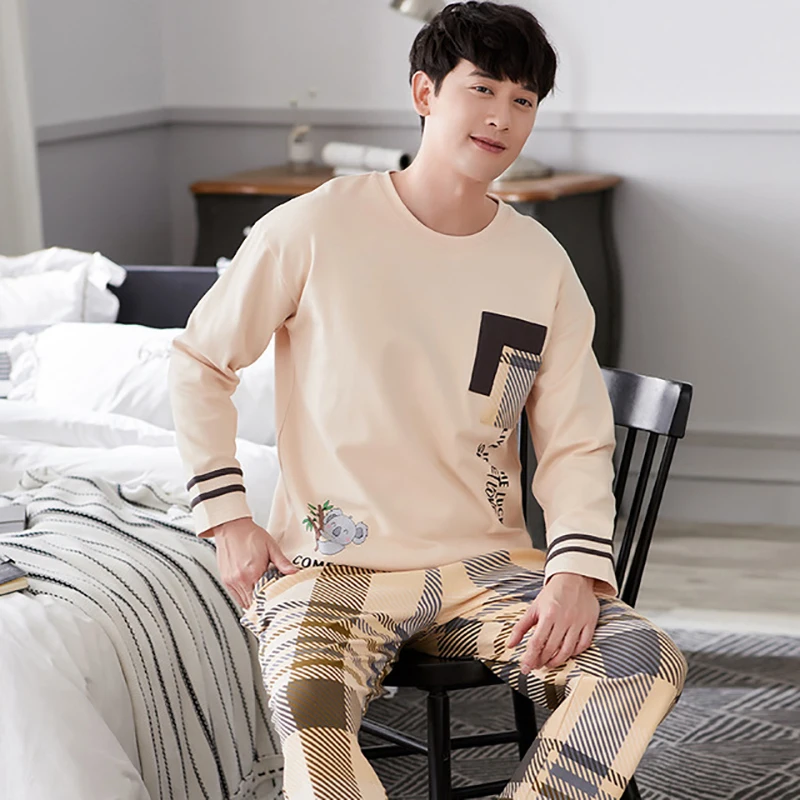 

Atoff Home Silk Lounge Nightwear MELIFLE Fashion Autumn Pure Black Pajamas Sets for Men Winter Warm Cotton Satin Male Sleepwear