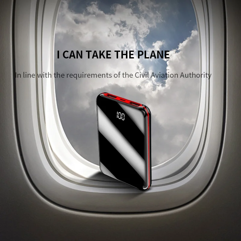 Внешний аккумулятор ROCK 10000 мАч ЖК-дисплей тонкий внешний для Xiaomi Mi 9 iPhone два выхода