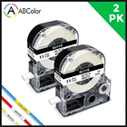 2 шт.,  термоусадочные трубки  11 мм18 мм, белаяжелтая лента, подходит для принтера EpsonKing Jim SU11S SU11Y  400