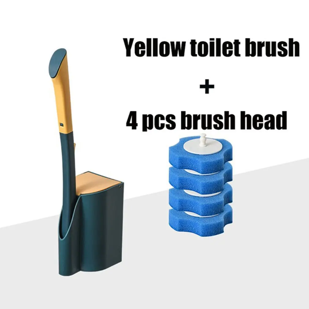 

Disposable Long Handle Toilet Brush Cleaning Tools Household Cleaner Brush Bathroom Accessories For Toilet With Brush Head