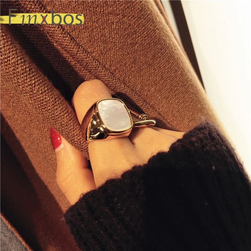 

Finxbos Trendy gold aristocratic lapis lazuli stainless steel ring for Woman