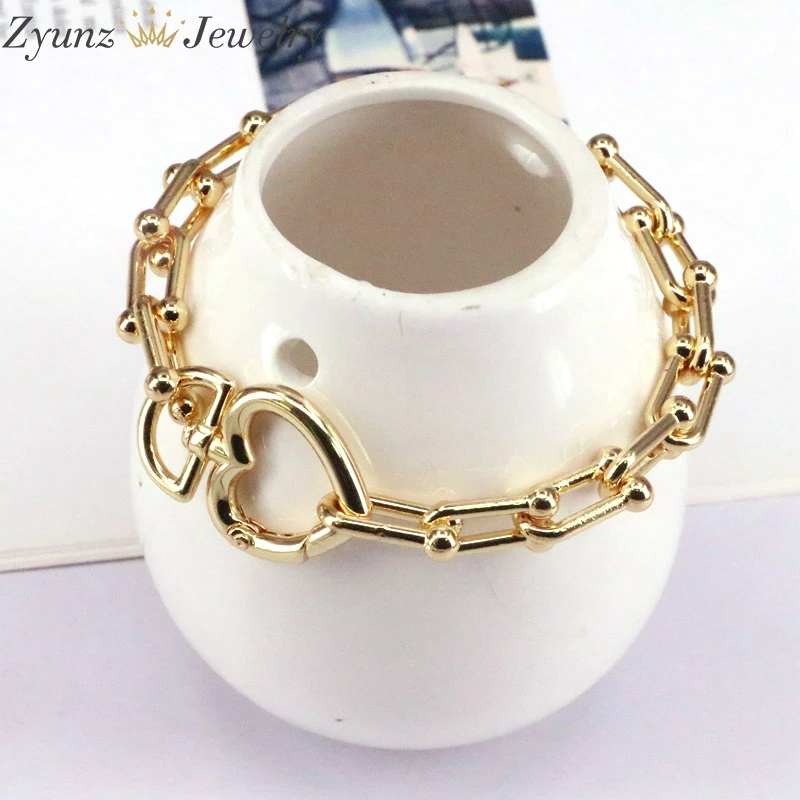 

3 Sets, U Shape Thick Chain Choker Necklaces For Women Fashion Gold Chain Link Heart Necklaces Jewelry Gift