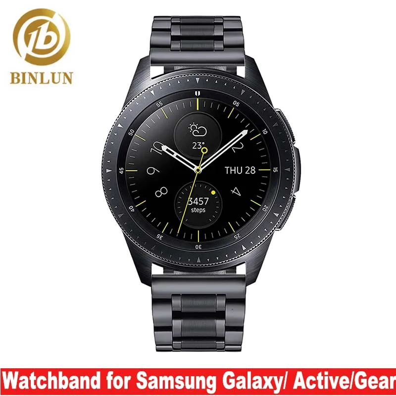 Ремешок для Samsung Galaxy Active Pulseira Amazfit 42 мм 46 металлический браслет Миланская петля S2 S3