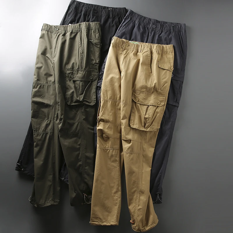 Мужские походные брюки в стиле милитари повседневные хлопковые тактические