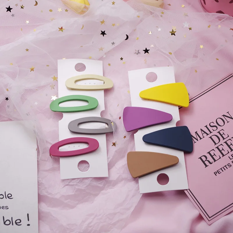 4 шт./компл. шпилька для волос с милым геометрическим рисунком заколка женщин и