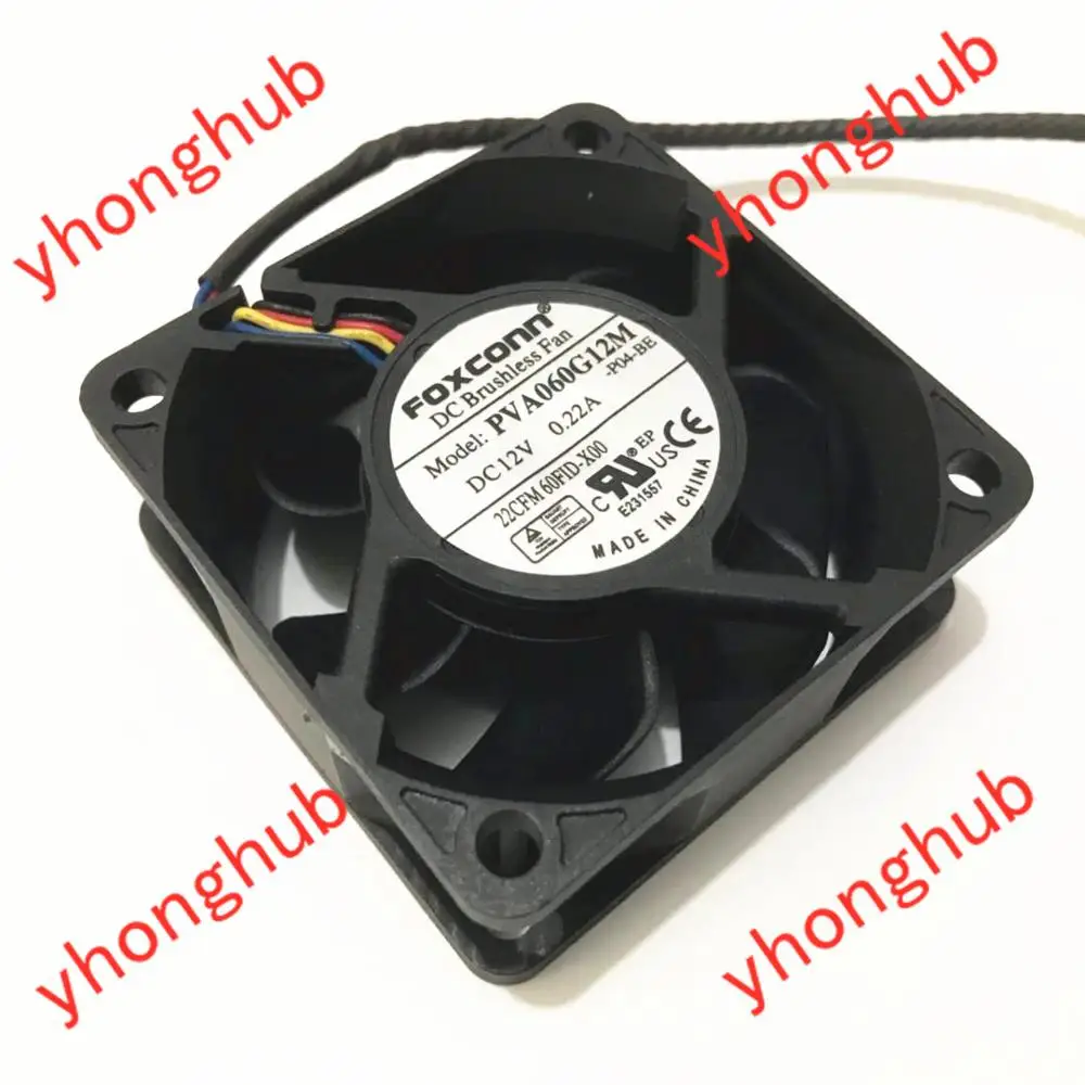 Foxconn PVA060G12M P04 BE DC 12V 0.22A 5 проводной 60x60x25 мм Сервер вентилятор охлаждения|cooling fan|60mm