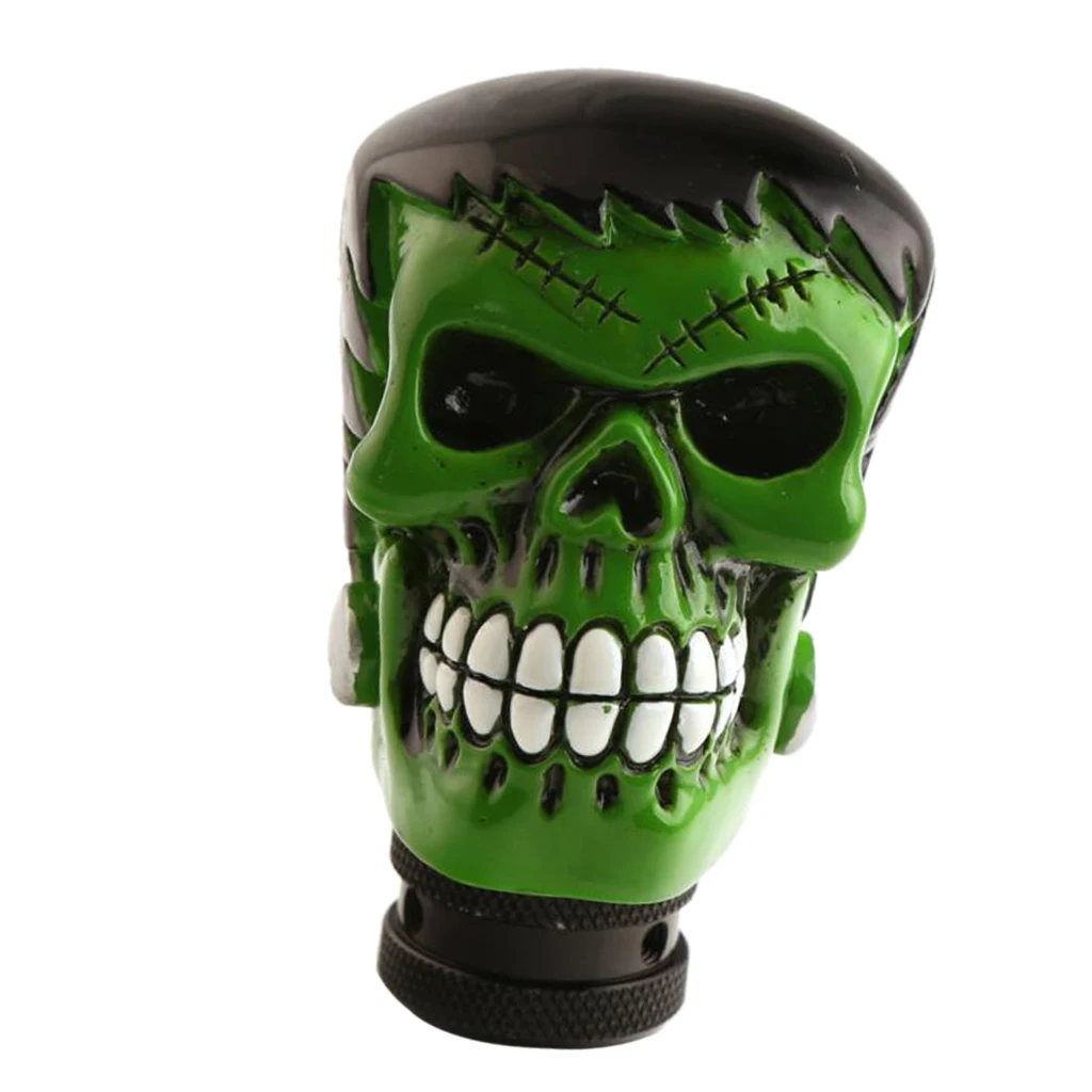 Universal Car Manual Gear Shifter Lever Stick Knob Skull Head Style Green | Автомобили и мотоциклы