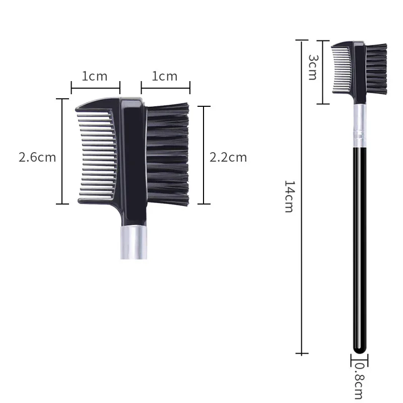 4 шт. набор для бровей кисть премиум класса угловая и пудры стальная расческа