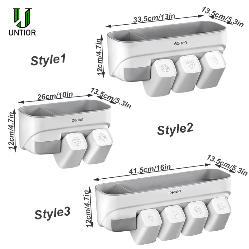 Настенный держатель для зубной пасты и щетки хранения туалетных принадлежностей