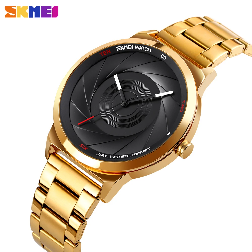 

SKMEI Sport Quartz Mens Watch Creativity Business Male Clock Waterproof Stainless Steel Bracelet Wristwatches Relogio Masculino