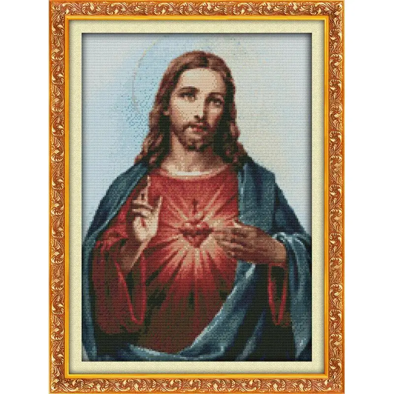 Набор для вышивки крестиком Joy Sunday с Иисусом из Священного Сердца|cross stitch kits|cross