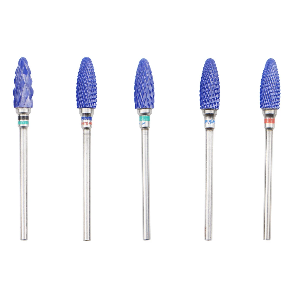 Фрезы для маникюра и педикюра карбид-вольфрам керамические радужные 22 типа