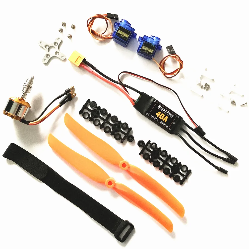 A2212 2212 1400KV 2200KV бесщеточный двигатель 30A 40A ESC 6035 8060 Propeller SG90 9G Micro Servo для
