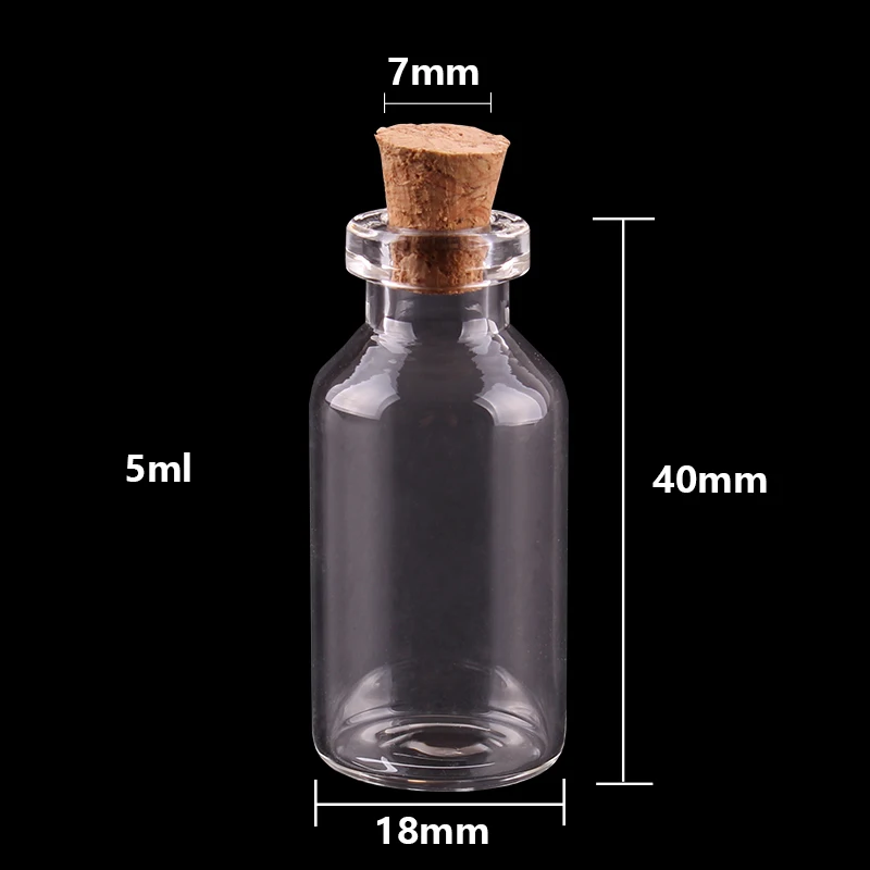 

Размер 18*40*7 мм, 5 мл, маленькая стеклянная фотолампа с пробкой, сделай сам