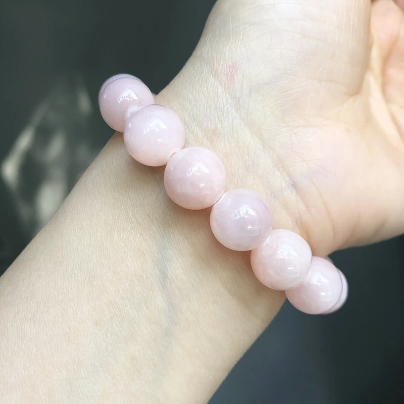 Бусины из натурального камня светло-розового нефрит халцедон круглые бусины с