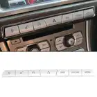 7 шт., серебристые кнопки для мультимедиа из алюминиевого сплава, накладки на кнопки панели, наклейки на кнопки консоли, накладки для Jaguar XF 2012-2015