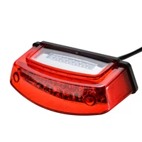 1pc 12v 21 led abs plastic motorcycle white license plate light red tail rear lights brake stop running lamp 3 wire accessories