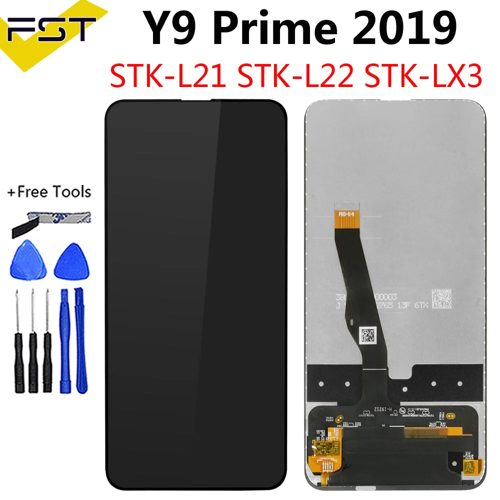 

ЖК-дисплей и дигитайзер сенсорного экрана в сборе для Huawei Y9 Prime 2019, ЖК-дисплей с диагональю 6,59 дюйма и ЖК-дисплеем, с функцией ремонта и инстру...