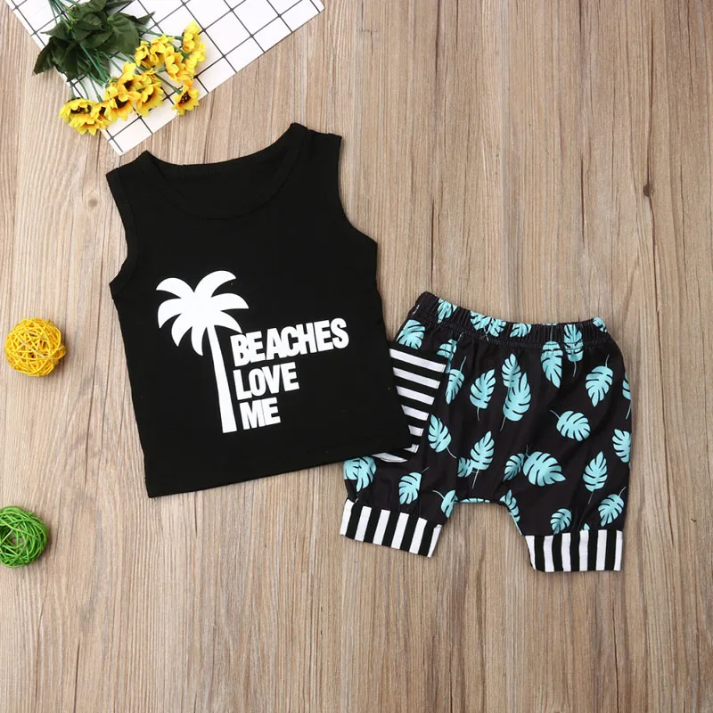 Комплект одежды Pudcoco из 2 предметов для маленьких девочек и мальчиков топ без