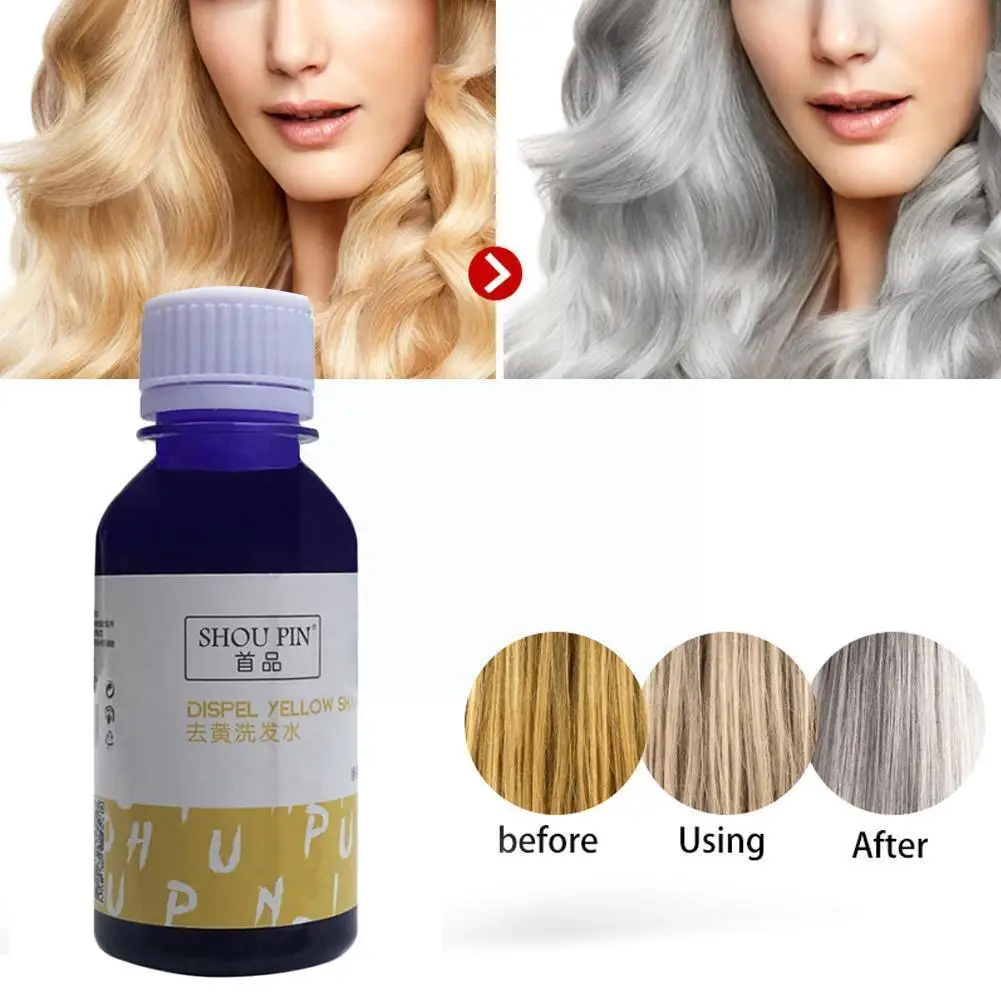 

100ml Blonde Purple Hair Shampoo Brassy Toner Remove Shampoo Brassy Dyed Remove Color Tone Yellow Yellow Anti Lock For Silv T4Y7