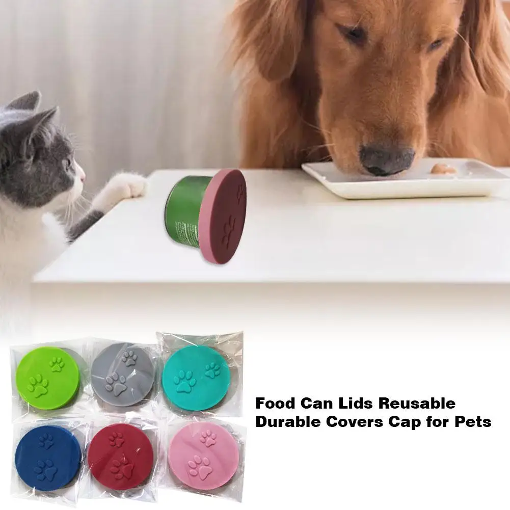 

6PCS Pet Food Cans, Universal Silicone Can Lids Pet Cat And Dog Food Sealed And Fresh-keeping Lids Reusable Snacks, Dog Food