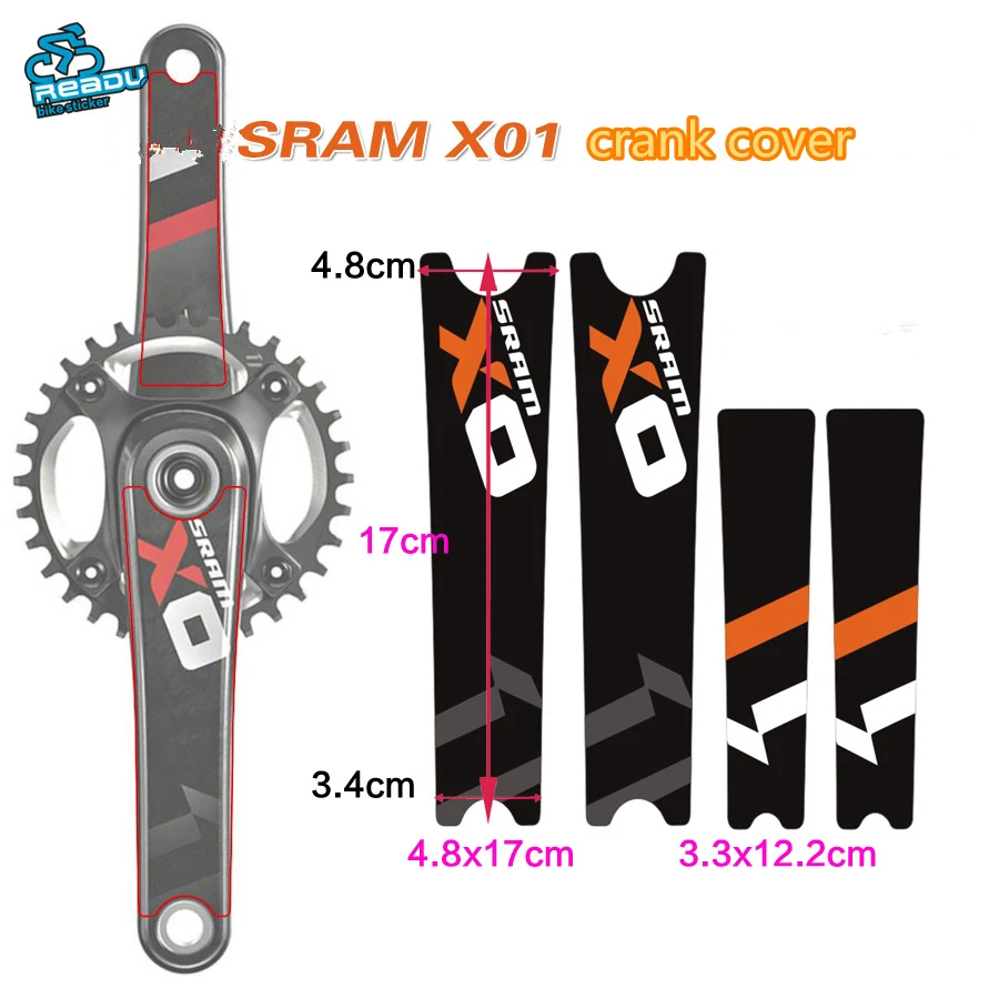 1 пара SRAM X0 модными принтами XO рукоятки стикеры горный велосипед MTB наклейка с