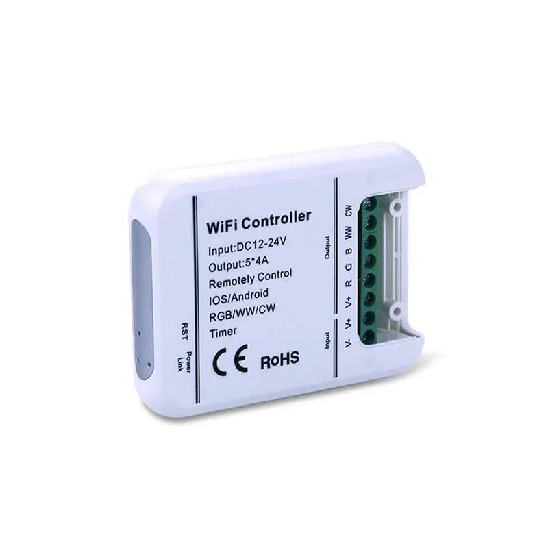 4A * 5CH RGB/WW/CW Светодиодный контроллер Wi-Fi IOS Android Smart Link таймер управления музыкой |