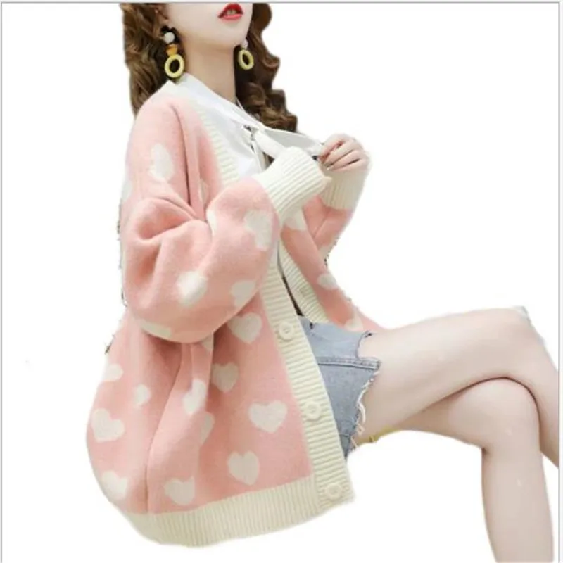 Женский трикотажный кардиган с V образным вырезом и длинным рукавом| |