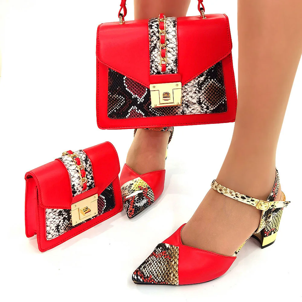 

doershow beautiful Shoes and Bag Set African Sets 2021 Italian Shoe Bag Set Decorated with Rhinestone High Quality! SOT1-4