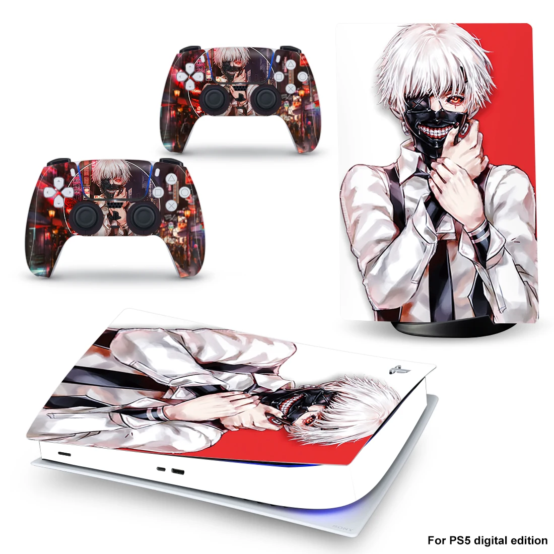 

Tokyo Zombie Style PS5 Digital Edition Skin Sticker for Playstation 5 Console & 2 Controllers Decal Vinyl Protective Skins 1
