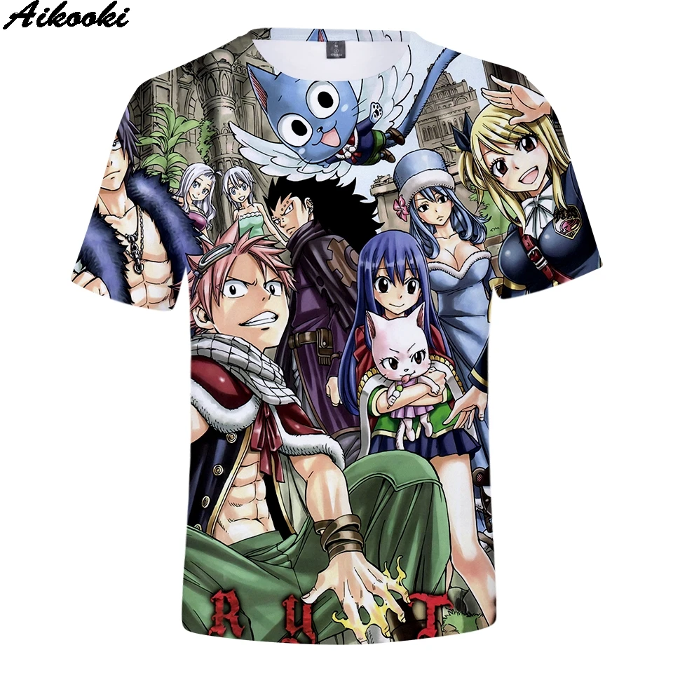 

2021 Hot Sale Anime FAIRY TAIL 3d Printed T-shirt Unisex Fashion Popular Casual Harajuku Sweatshirt Short Sleeve Oversize Tops